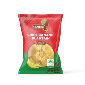 Chips de banane plantain épicées 85g Tantie