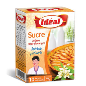 Sucre arôme fleur d'oranger 10 sachets 75g Ideal