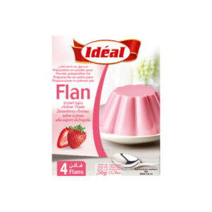 Poudre pour flan arôme fraise 50g Ideal